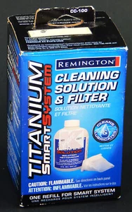 NUOVO RASOIO REMINGTON TITANIUM SMART SYSTEM SOLUZIONE DI PULIZIA E FILTRO CC-100 NOS - Foto 1 di 5