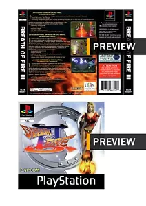 Breath Of Fire III 3 PlayStation PS1 Replacement Inlay Covers Front Back - Picture 1 of 3