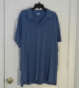 Old Navy Men's Blue Soft Washed Polo Shirt XXL TALL EUC - Foto 1 di 4