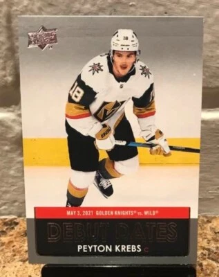 PEYTON KREBS ~ 2021-22 Upper Deck DEBUT DATES #DD-14 ~ Vegas Golden Knights ~ MC - Image 1 of 2