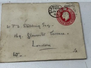 DE COLECCIÓN SOBRE SELLO CORREO UN CENTAVO INGLATERRA LONDRES PADDINGTON 1903 - Imagen 1 de 6