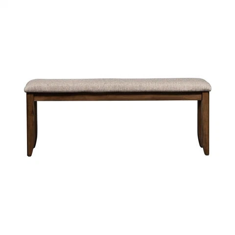 Pemberly Row Traditional Wood Dining Bench in Brown Cover