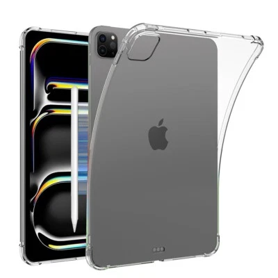 For Apple iPad Pro M4 13 in 2024 Case Clear TPU Shockproof Slim Protective Cover - Image 1 of 4