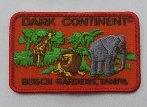 VNTG Dark Continent Busch Gardens, Tampa Lion Elephant Giraffe Sew-On Patch NEW - Picture 1 of 6