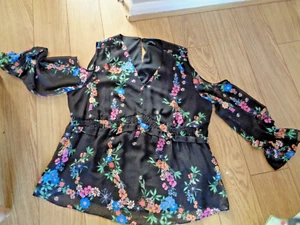 Lovely Simply Be Cold Shoulder Fully lined chiffon top Size 22 - Picture 1 of 2