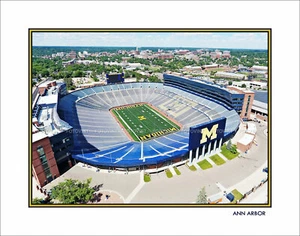 MICHIGAN WOLVERINES Football Photo Poster BIG HOUSE STADIUM Caption 8x10 - 16x20 - Picture 1 of 7