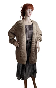 Elsamanda Strickjacke offen vorne klobig gestrickter italienischer Pullover Gr. M - Bild 1 von 12