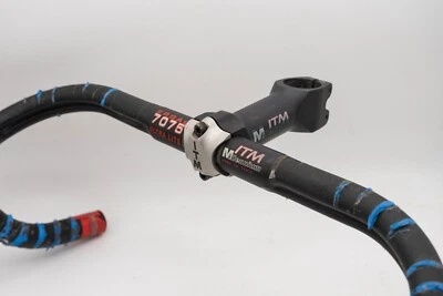 ITM MILLENNIUS ERGAL HANDLEBAR 40 42 AHEAD STEM 90 MM VINTAGE 90S THREADLESS OLD - Immagine 1 di 4