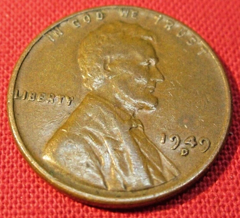 1949 D Lincoln Wheat Cent - G Good to VF Very Fine Cover