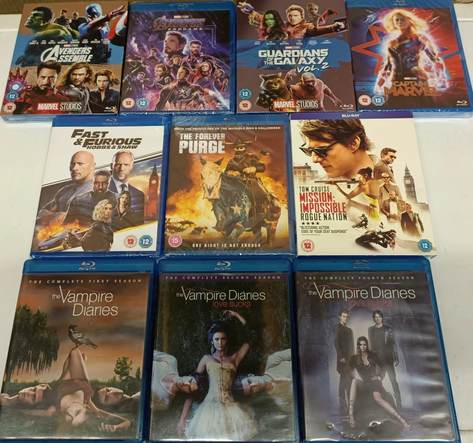 Blu Ray Bundle x 10 Movies & TV Shows Mostly Sealed Avengers Endgame * BARGAIN* - Image 1 of 1