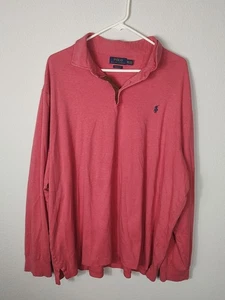 Polo Ralph Lauren Para Hombres Talla 2XL Manga Larga Polo Calce Clásico Rosa Jaspeado - Imagen 1 de 6