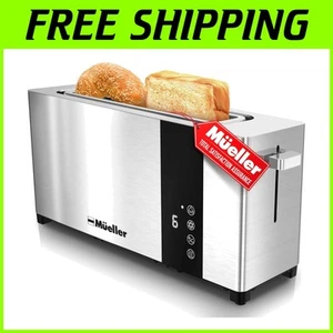 Ultra-Wide Slot 2 Slice Toaster with LED Control Display - Ultimate Convenience - Picture 1 of 11
