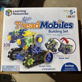 STEM Building Set 108 Pieces Gears Treadmobiles Engineering Toy for Kids