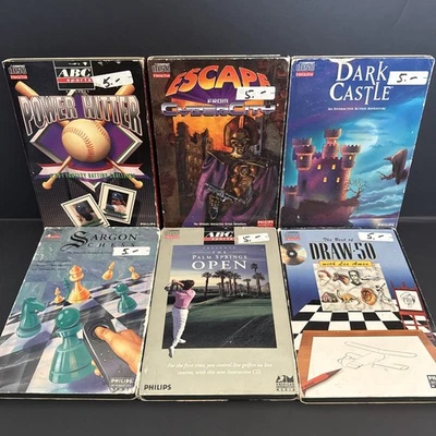VTG Philips CD-i Long Box Of Lot 6: Power Hitter,Escape From Cybercity. - Image 1 of 4