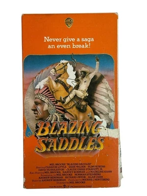 Blazing Saddles VHS Tape Mel Brooks Cleave Pickens Comedy Gene Wilder Cult - Image 1 of 4