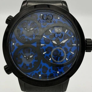 CURTIS&Co. World 4 Time Zone Quartz Used Watch SUW57JPJGBL-G 50 Pieces Limited - Picture 1 of 9