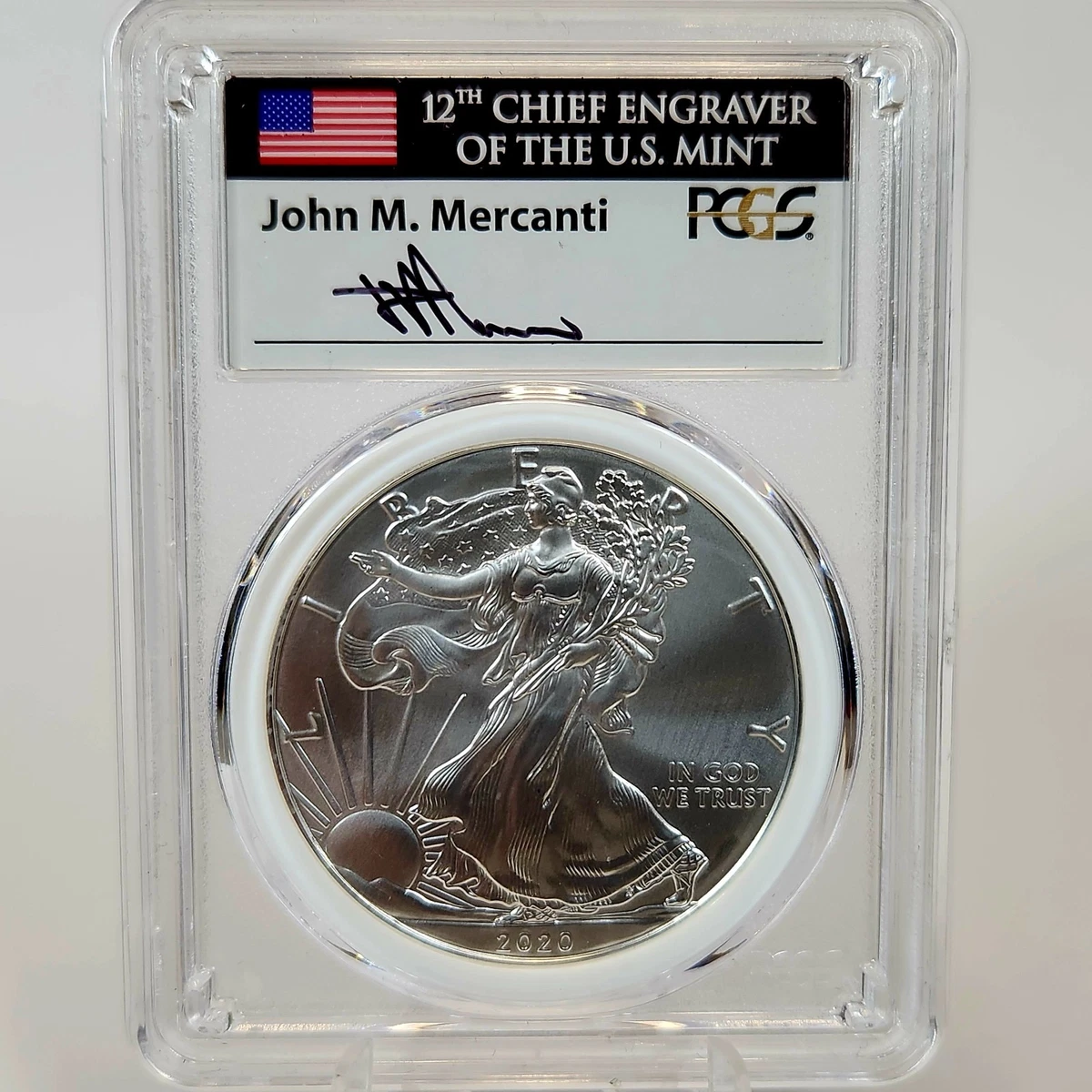 新品】イーグル銀貨 Eagleトランプ大統領 2020 PCGS MS70 希少