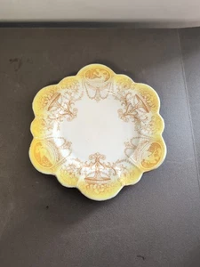 Wileman Foley Cameo Pattern Snowdrop Shape Tea Plate No. 9333 RARE Yellow Colour - Picture 1 of 18
