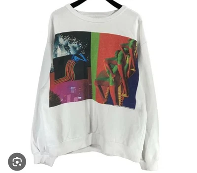 DRIES VAN NOTEN X MIKA NINAGAVA ABSTRACT PRINTED SWEATSHIRT in WHITE size Small  - Image 1 of 4