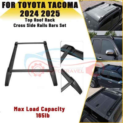 For Toyota Tacoma Crew Cab 2024 2025 Roof Rail Top Roof Rack Cross Side Rail - Image 1 of 4