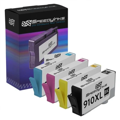 Speedy 4PK REMAN HP 910XL High YieSpeedy Ink Cartridges Black Cyan Magenta - Image 1 of 4