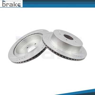 Rotores de freno traseros perforados y ranurados para Infiniti FX35 FX45 Murano Quest Foto 1 de 4