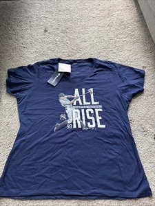 New W/ Tag Women XXLarge Aaron Judge All Rise NY Yankees V-neck T-shirt - Picture 1 of 6