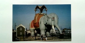 Cartolina d'epoca Elephant Hotel Margate NJ fotocromatica Jack Freeman - Foto 1 di 2