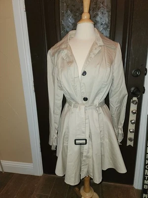 L Beige Trench Coat Cynthia Rowley  - Image 1 of 3