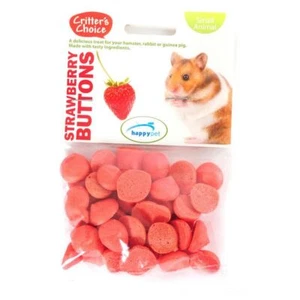 Critters Choice Strawberry Buttons 40g Rodent Snack Rabbit Treat Degu Rat Food - Picture 1 of 1