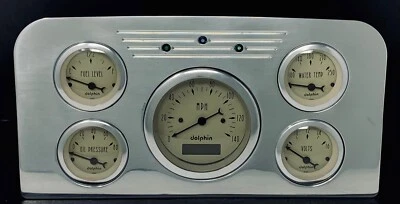 Ford Truck 1937 1938 calibre 5 panel de instrumentos insertable bronceado programable Foto 1 de 4