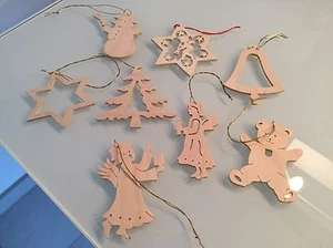 8 Weihnachtsbaumanhänger Baumanhänger Christbaumanhänger Erzgebirge - Picture 1 of 7