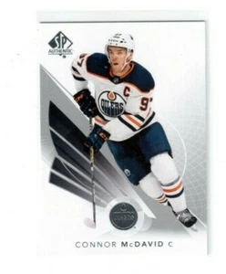 2017-18 SP Authentic Base Card # 1 Connor McDavid Edmonton Oilers Center - Picture 1 of 2