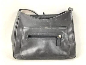 Vintage St John's Bay Black Faux Leather Shoulder Handbag Purse - Good Condition - Picture 1 of 5