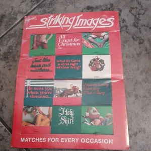 1984 Christmas Striking Images : Vintage Match-Book Covers New Sealed Very Rare! - Picture 1 of 4