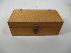 Vintage Tiger Maple Solid Wood Wooden Storage Jewelry Trinket Box