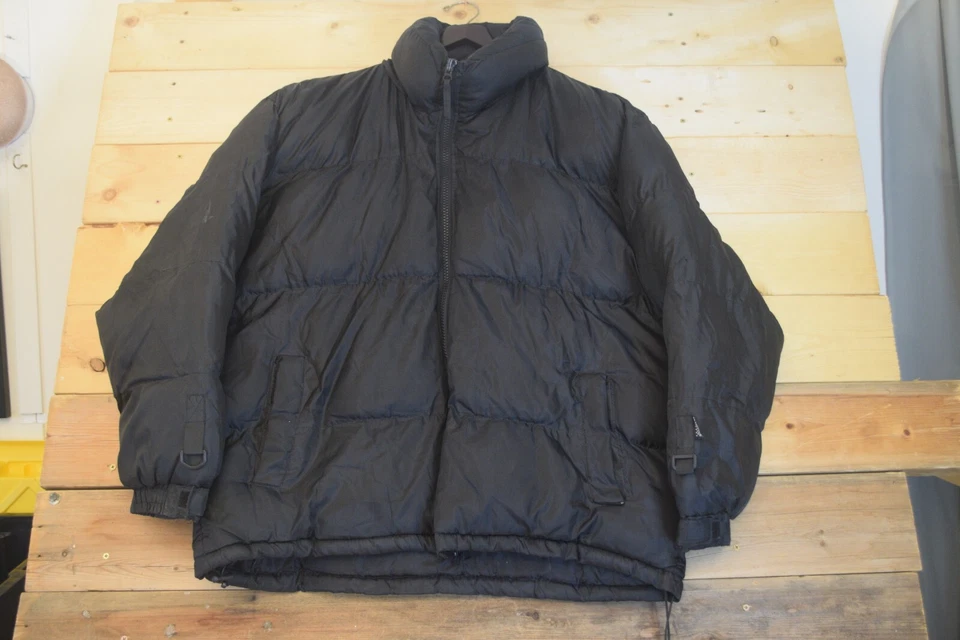Vintage Brooklyn Xpress Mens Puffer Jacket XXL Black READ Zipper Damage - Image 1 of 4