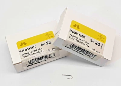 2 Pacchetti da 100 Pezzi - Ami MUSTAD Duratin - Ref. 2315DT - Size 25 - EF448