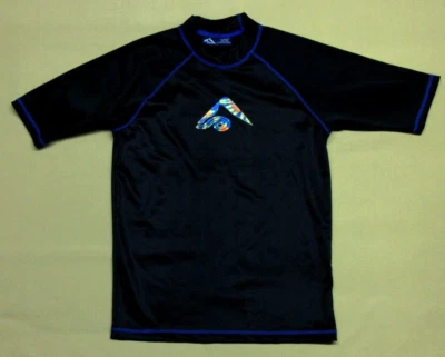 KANU SURF Mens Medium UPF 50+ Tie-Dye Logo Black Stretch Rashguard Swim Shirt - Image 1 of 4