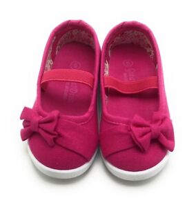 Girls New Toddler Canvas Casual Wear Loafers Slip on Elastic Strap Shoes Sz 4-11