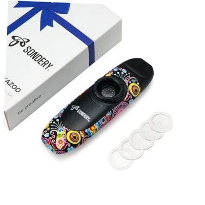  Instrumento de viento profesional Kazoo con 5 membranas, cordón y bolsa ESQUÍ Foto 1 de 4