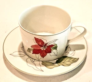Juego de 1 Bloque Acuarelas Poinsettia Taza y Platillo Goertzen Navidad  - Imagen 1 de 6