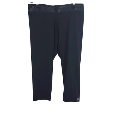 PINK Ultimate by Victoria Secret Extreme Crop Leggings Black NWT Size Medium - Image 1 of 4