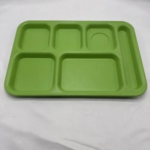1 Lime Green 6 Compartment Divided Food Tray cafeteria lunch cambro ps1014 - Picture 1 of 3