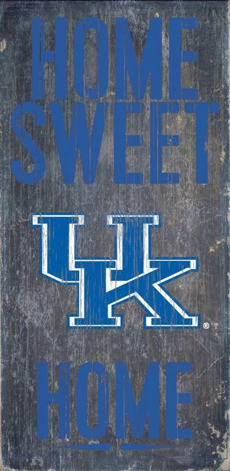 Letrero de madera Kentucky Wildcats Home Sweet Home 12" x 6" [NUEVO] pared de cueva Den Man Foto 1 de 1