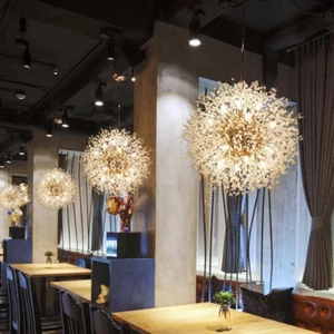 Lámpara de araña de cristal iluminación barra luces de techo lámpara de cocina hotel luz colgante - Imagen 1 de 12