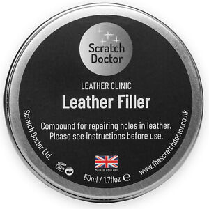 Leather Repair Filler Compound VARIOUS Colours. Restore Cracks, Holes, Rips, etc