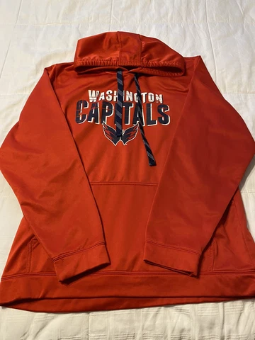 Washington Capitals NHL Hockey Hoodie Sweatshirt (Men's Large) Red Cover