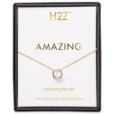 Increíble Collar Cristal Ópalo Gris Chapado en Oro Hecho Swarovski Elemento 16-17.5" Foto 1 de 4