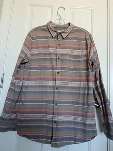 On the Byas Mens sz L Aztec Button Down Long Sleeve Shirt Cotton Western - Picture 1 of 6
